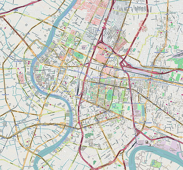 Karte Bangkok